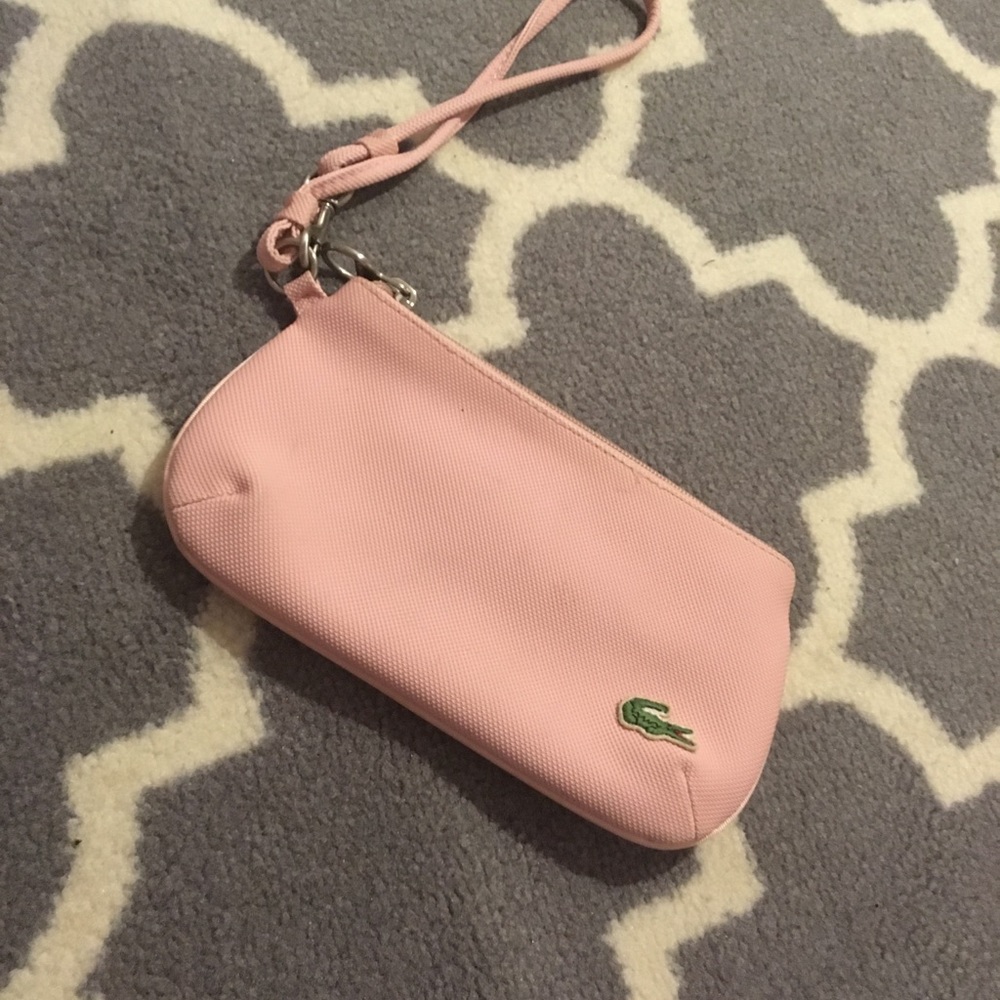 💗 pink lacoste wristlet 💗